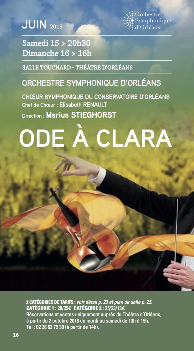 ODE A CLARA - Orchestre Symphonique D'Orléans